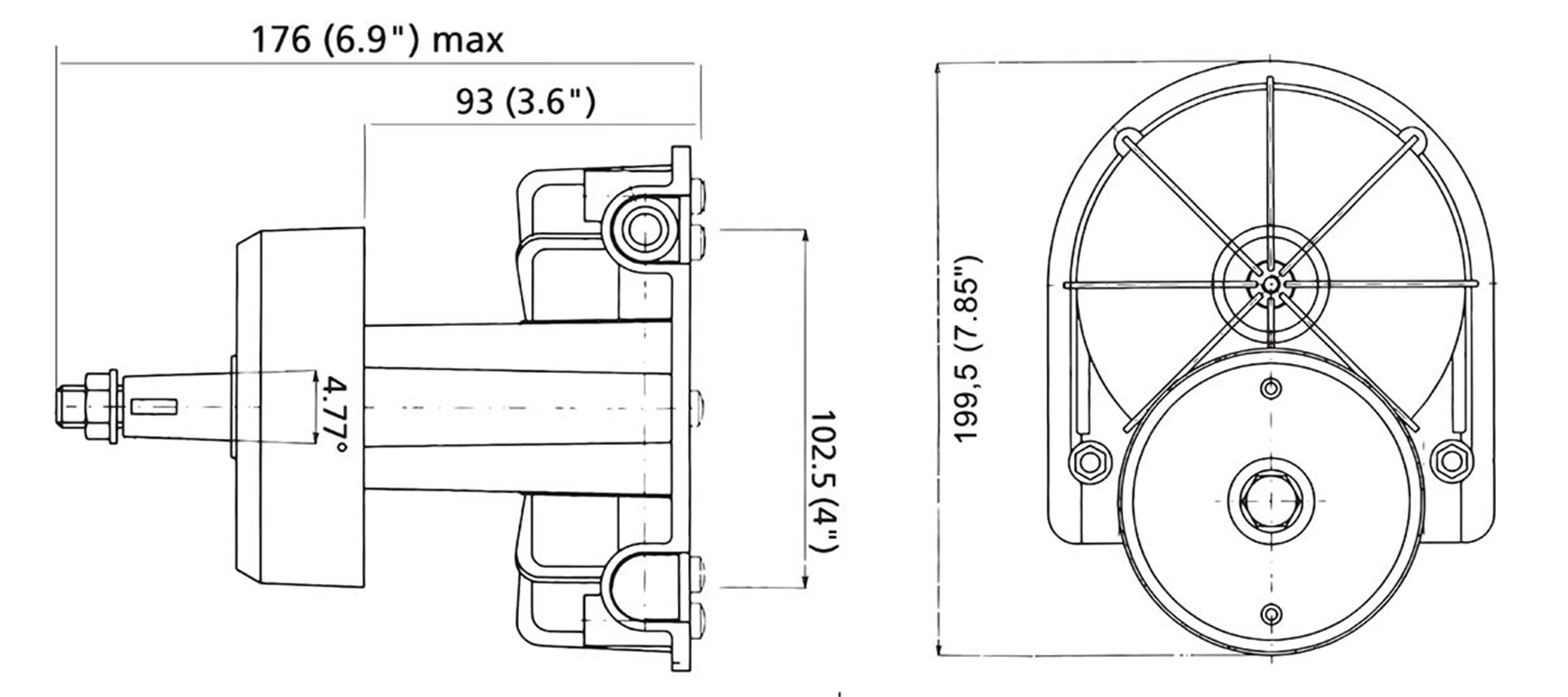 T85 Uflex Compact Rotary Boat Steering Helm Specification