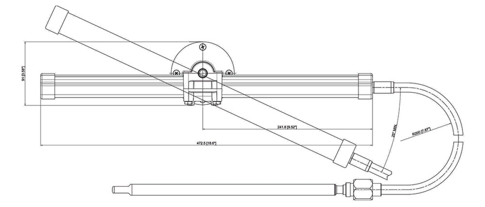 TM870XX Rack N Pinion Boat Steering Specifications 