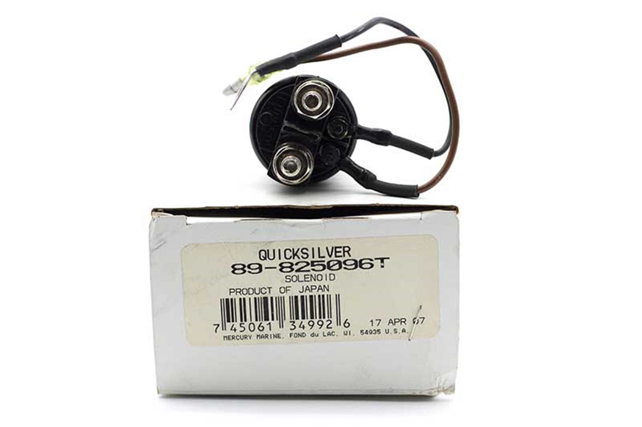 89-825096T Mercury Quicksilver Outboard Relay Solenoid Used 