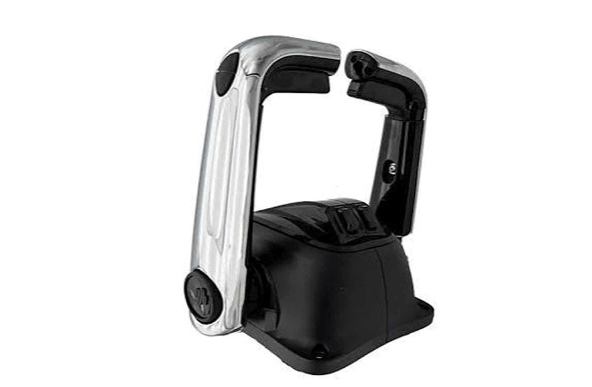 B502BCTL Dual Chrome Lever Black Base W/Neutral Lock and Trim